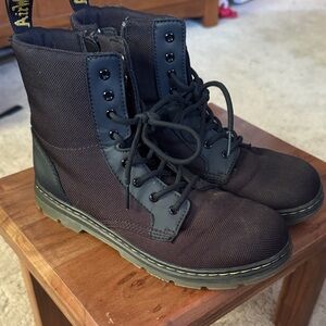 Dr. Martens Big Kid Combs Black Combat Boots